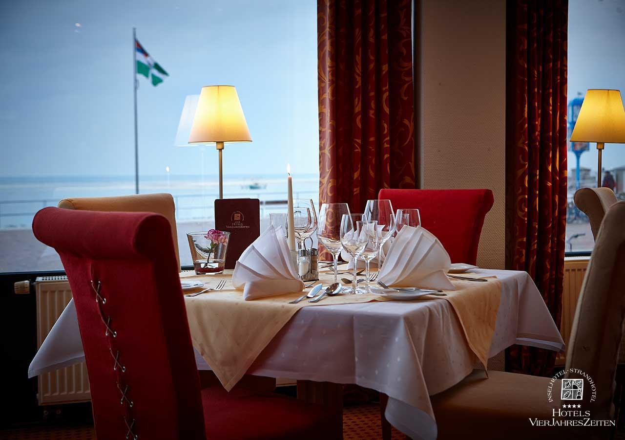 Strandhotel Vierjahreszeiten Borkum Bagian luar foto